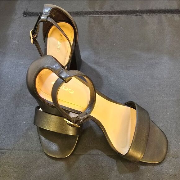 ALDO CHUNKY HEELS OPEN-TOE WOMEN'S DRESS SANDAL - Picture 5 of 16